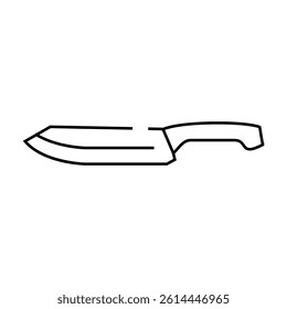 chef cooker knife line icon vector. chef cooker knife sign. isolated contour symbol black illustration
