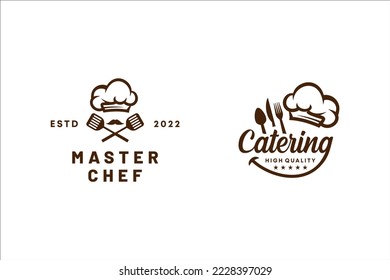 Logotipo del logotipo de la panadería de cocina del chef