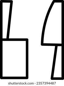 Icono de esquema de cena de cocina del chef