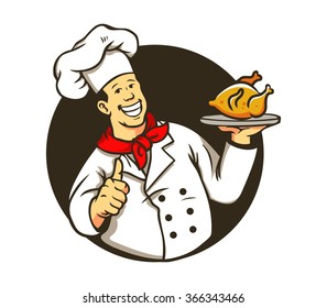 Chef Cooking Fried Chicken