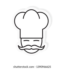 chef in a cooking hat icon- vector illustration