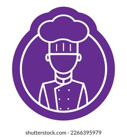 Chef in a cooking hat Logo symbol. Vector illustration
