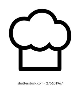 Chef cooking hat or chef toque uniform line art vector icon for apps and websites