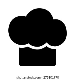 Chef cooking hat or chef toque uniform flat vector icon for apps and websites