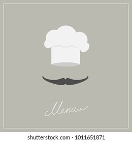 Chef in a cooking hat. Vector illustration