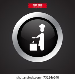 Chef cooking icon