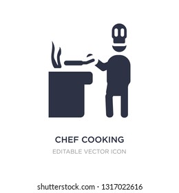 chef cooking icon on white background. Simple element illustration from People concept. chef cooking icon symbol design.