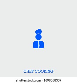 chef cooking icon. chef cooking vector on gray background