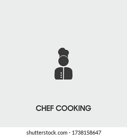 chef cooking icon. chef cooking vector on gray background