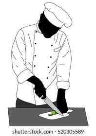 chef cooking illustration - vector