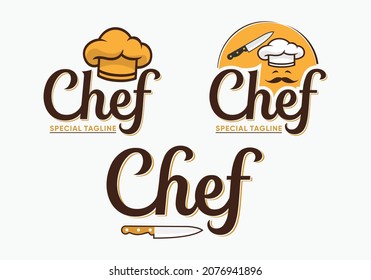 Chef cooking logo template collection