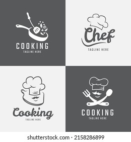 Chef cooking logo template illustration