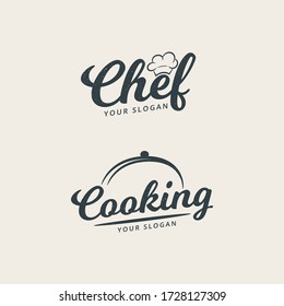 Chef and cooking logo template premium