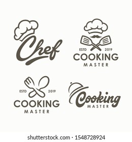 Chef, Cooking Logo Template. Vector Illustration