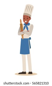 chef cooking in restaurant character design