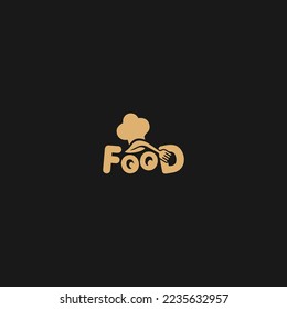 chef cooky food logo icon vector concept flat design food cap icon
