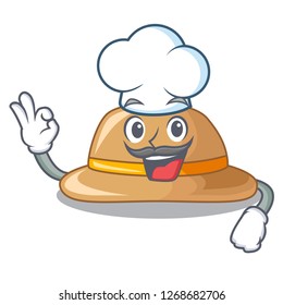 Chef cork het in a shape cartoon