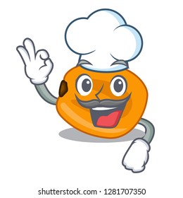 Chef corn nuts are on mascot plate
