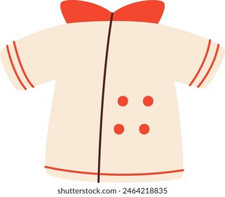 Chef Costume Clothes Vector Illustration