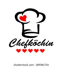 Chefköchin, chef cuisine, 5 hearts, german, chef's hat, kitchen