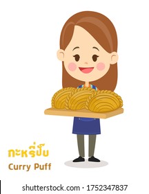 Chef y el lenguaje tailandés de puff curry significan "Puff curry"