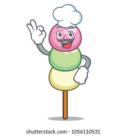 Chef dango character cartoon style