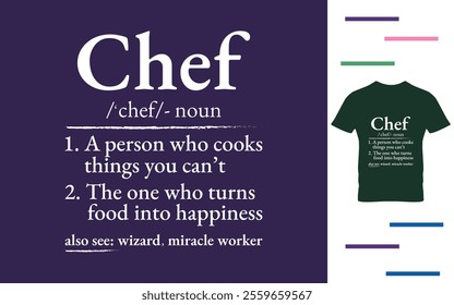 Chef definition t shirt design