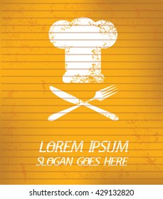 Chef design on yellow background,vector