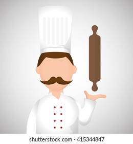 Chef design,  supplies icon. restaurant concept, vector illustration