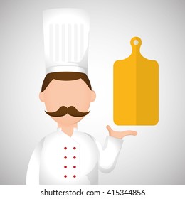 Chef design,  supplies icon. restaurant concept, vector illustration