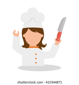 Chef design,  supplies icon. restaurant concept, vector illustration