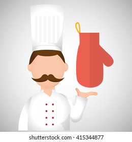 Chef design,  supplies icon. restaurant concept, vector illustration