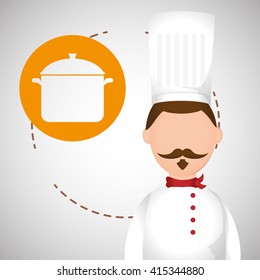 Chef design,  supplies icon. restaurant concept, vector illustration