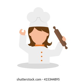 Chef design,  supplies icon. restaurant concept, vector illustration