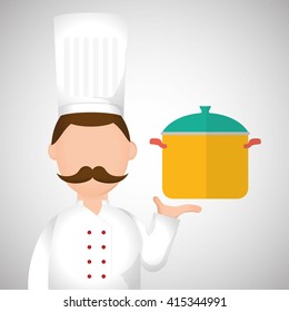 Chef design,  supplies icon. restaurant concept, vector illustration