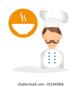 Chef design,  supplies icon. restaurant concept, vector illustration
