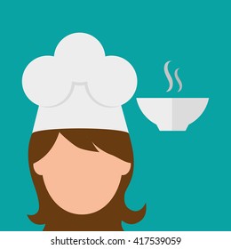 Chef design,  supplies icon. restaurant concept, vector illustration
