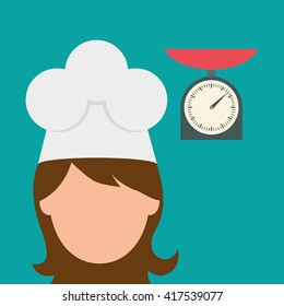 Chef design,  supplies icon. restaurant concept, vector illustration