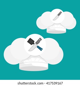 Chef design,  supplies icon. restaurant concept, vector illustration