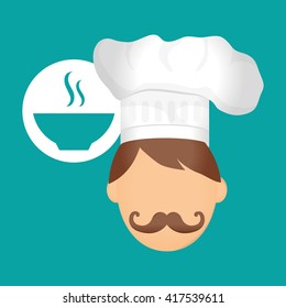 Chef design,  supplies icon. restaurant concept, vector illustration