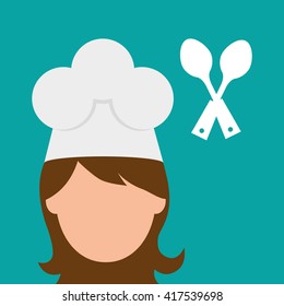 Chef design,  supplies icon. restaurant concept, vector illustration