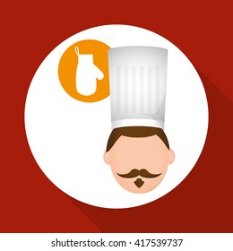 Chef design,  supplies icon. restaurant concept, vector illustration