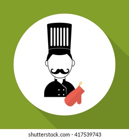 Chef design,  supplies icon. restaurant concept, vector illustration