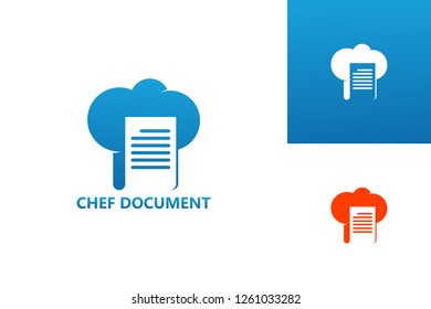 Chef Document Logo Template Design Vector, Emblem, Design Concept, Creative Symbol, Icon