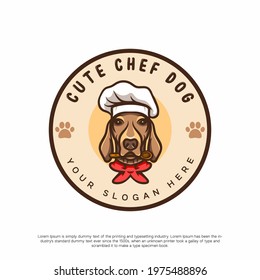 CHEF DOG MASCOT AND EMBLEM LOGO