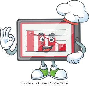 Chef down chart horizontal table in cartoon character.