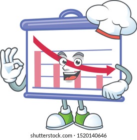 Chef down graphic board in character mascot