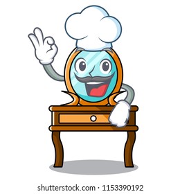 Chef dressing table character cartoon