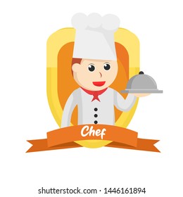 Chef in emblem illustration vector