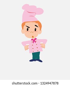Chef with an expression of unpleasant surprise.